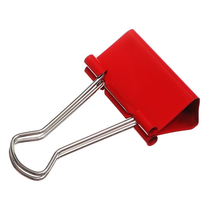 Набор зажимов для бумаг цветных 51мм, 12 штук, 4 цвета, в пластиковой тубе Набор зажимов для бумаг цветных 51мм, 12 штук, 4 цвета, в пластиковой тубе