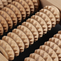 Массажёр &laquo;Счёты&raquo;, 19 &times; 24,5 &times; 4 см, деревянный, 5 рядов