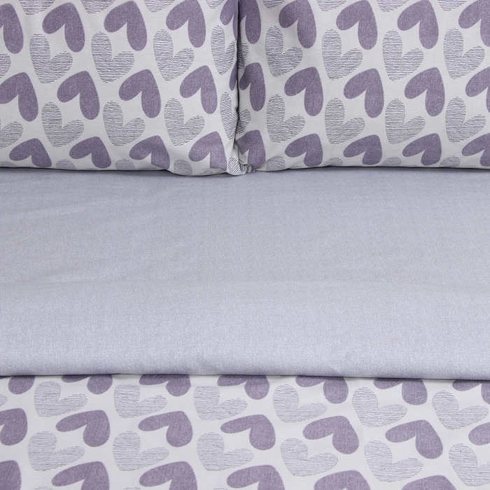 Постельное бельё LoveLife 1,5сп Love, 143*215см,150*225см,50*70см-2шт,100%хлопок, сатин, 125г/м&sup2;