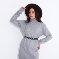 Ремень женский, ширина 2,4 см, пряжка металл, люверсы, цвет чёрный