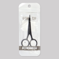 Ножницы маникюрные, широкие, загнутые, 10 см, цвет матовый чёрный Ножницы маникюрные, широкие, загнутые, 10 см, цвет матовый чёрный