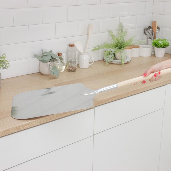 Лопата для пиццы из нержавеющей стали &laquo;Общепит&raquo;, 96&times;35,5&times;2 см, полотно 35,5&times;40 см, толщина 1,5 мм