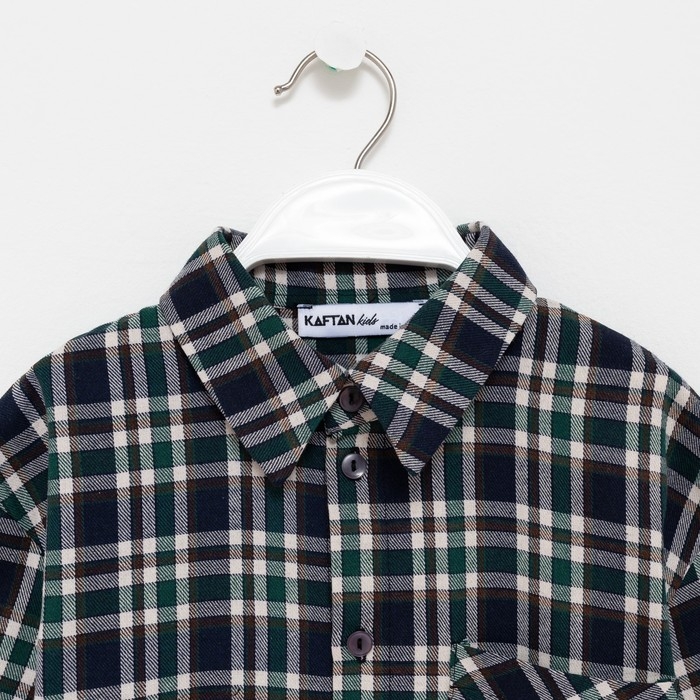 Рубашка для мальчика в клетку KAFTAN, р. 32 (110-116 см)