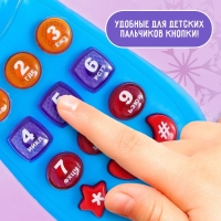 Музыкальный телефон &laquo;Снежная принцесса&raquo;, свет, звук, цвет голубой