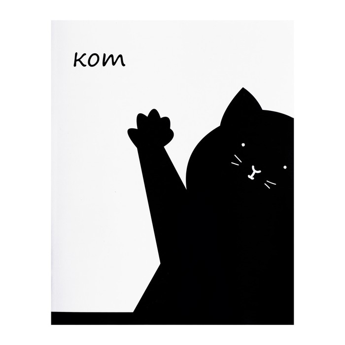 Тетрадь 48 листов в линейку Calligrata Тетрадь 48 листов в линейку Calligrata "Кот", обложка мелованный картон, Уф-лак, блок офсет, МИКС