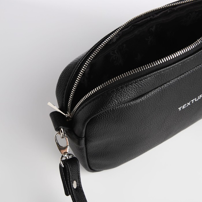 Сумка женская через плечо TEXTURA, маленький размер, цвет чёрный