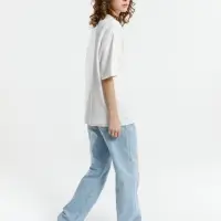 Джемпер с коротким рукавом Siluetti Volumica, молочно-белый, размер M/L