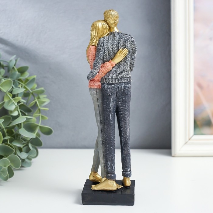 Сувенир полистоун Сувенир полистоун "Влюблённая парочка - нежность, в свитерах" 6х5,7х21,5 см