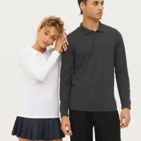 Рубашка поло женская с длинным рукавом Perfect LSL Women черная, размер L