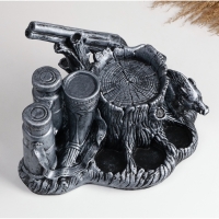 Подставка под бутылку "Охота" 33х23х26см, серебро Подставка под бутылку "Охота" 33х23х26см, серебро