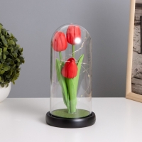 Ночник колба «Тюльпаны» LED 3хААА красный 10,5х10,5х22см Ночник колба «Тюльпаны» LED 3хААА красный 10,5х10,5х22см