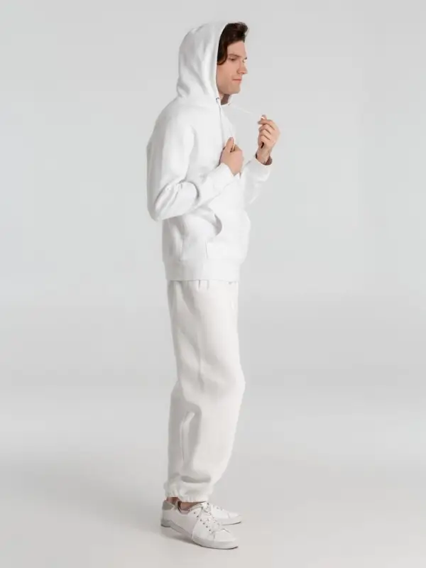 Толстовка с капюшоном унисекс King, белая, размер XS