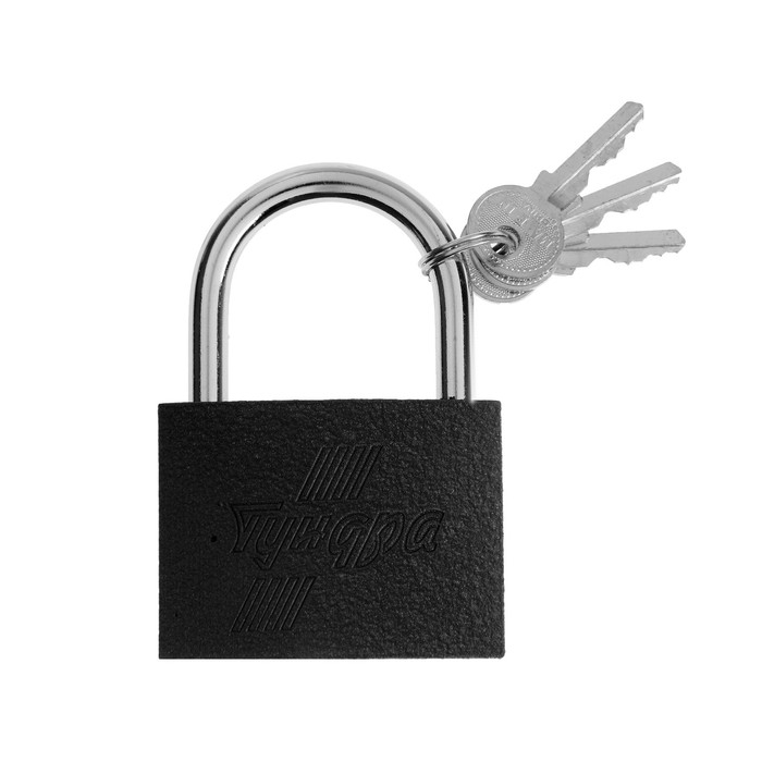 Замок навесной ТУНДРА 75 мм, 3 ключа, подвес Замок навесной ТУНДРА 75 мм, 3 ключа, подвес