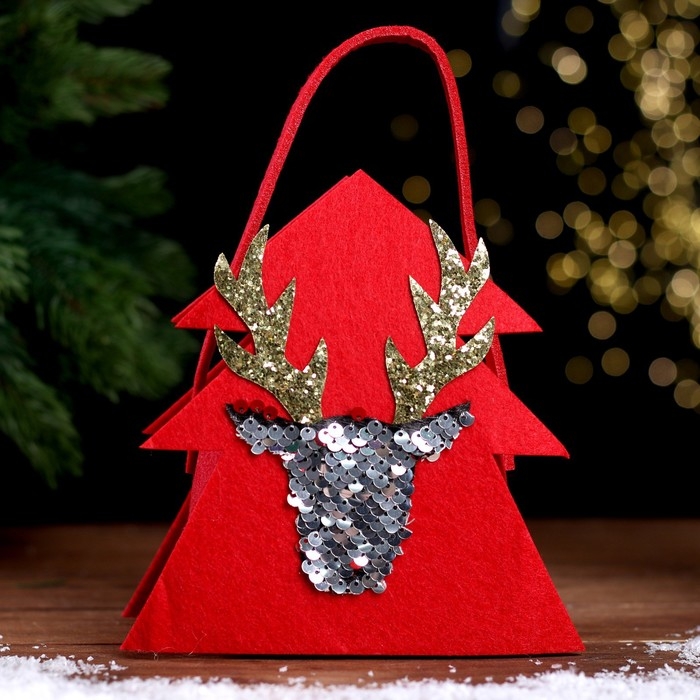 Новогодняя корзинка для декора «Олень» 16 × 10,5 × 19 см Новогодняя корзинка для декора «Олень» 16 × 10,5 × 19 см