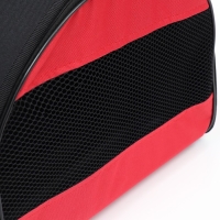 Сумка - переноска для животных, полукруглая с карманоми ПВХ, 37 х 18 х 25 см, красная