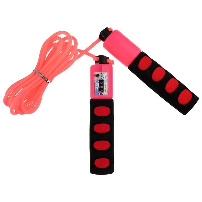 Скакалка ONLYTOP, со счётчиком, 2,8 м, цвета МИКС Скакалка ONLYTOP, со счётчиком, 2,8 м, цвета МИКС
