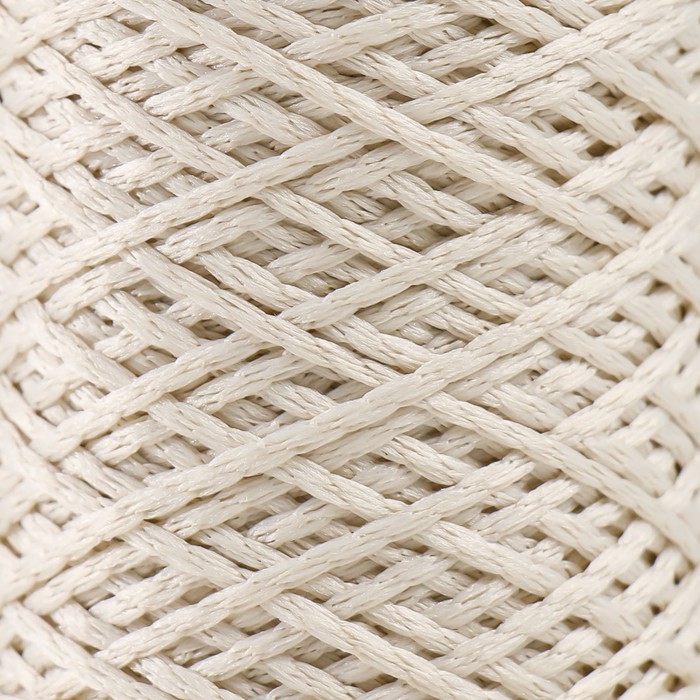 Шнур для вязания 100% полиэфир 1мм 200м/75&plusmn;10гр (02-молочный)