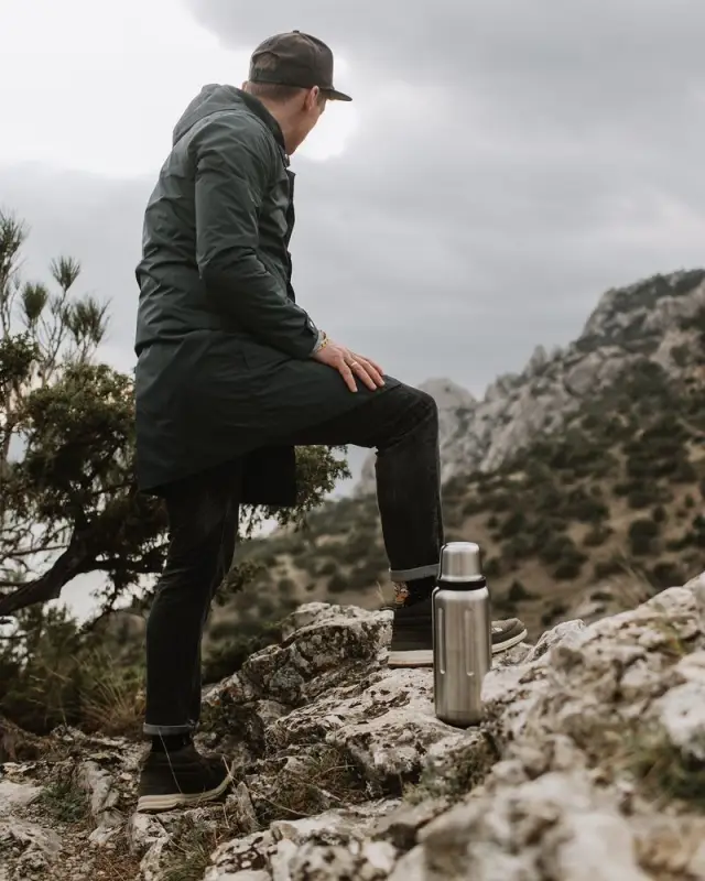 Термос Flask 1000, вакуумный, стальной матовый Термос Flask 1000, вакуумный, стальной матовый