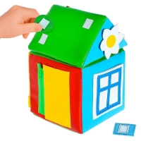 Мягкий модуль тактильный «Домик Малышок», по методике Монтессори Мягкий модуль тактильный «Домик Малышок», по методике Монтессори