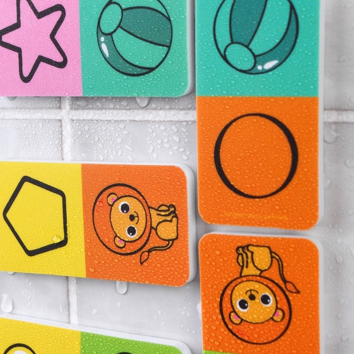 Домино EVA для игры в ванне &laquo;Учим цвета и формы&raquo;, 20 деталей