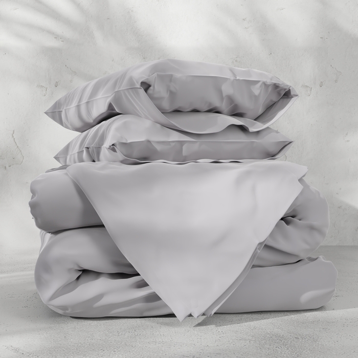 Постельное бельё Этель 1,5сп Tencel 155*210см, 160*245см, 50*70см-2шт, цвет светло-серый