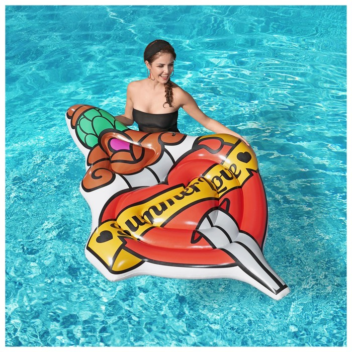 Матрас для плавания Summer Love Tattoo, 198 x 137 см, 43265 Bestway