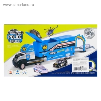 Грузовик инерционный &laquo;Полиция&raquo;, 3 металлические машины в комплекте