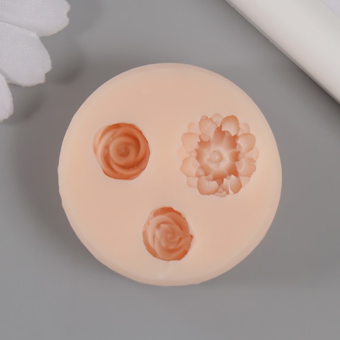 Молд силикон Молд силикон "Цветы" от 1,2 см до 1,8 см МИКС