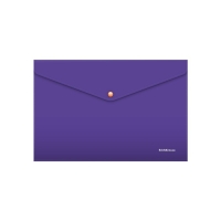 Папка-конверт на кнопке А4, 180 мкм, ErichKrause Soft Caribbean Sunset, непрозрачный, тиснение "софт-тач", микс