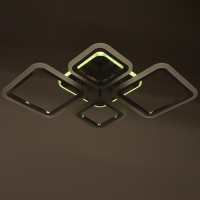 Люстра светодиодная Квадро 90Вт LED RGB 2700-4200К хром 78х48х15см