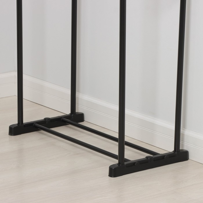 Вешалка - стойка напольная для одежды LaDо́m, двойная, телескопическая, 80&times;42&times;90(150) см, цвет чёрный