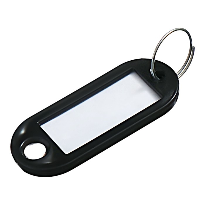 Набор брелоков для ключей, 100 штук, 53 мм, цвет черный Набор брелоков для ключей, 100 штук, 53 мм, цвет черный