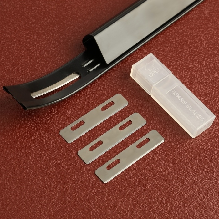 Рубанок для шерфования, с тремя сменными лезвиями, 17,2 см, цвет чёрный