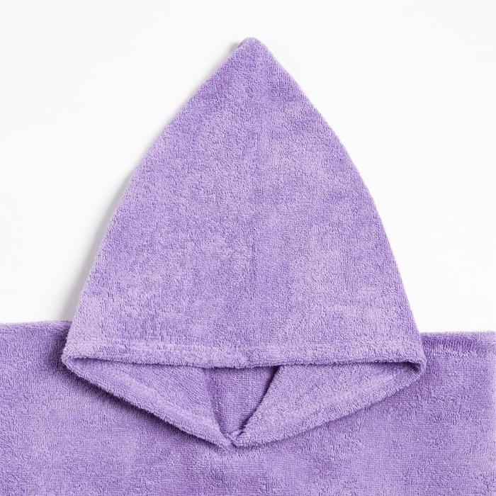 Полотенце-пончо Крошка Я &laquo;Гномик&raquo;, цвет сиреневый, размер 24-32, 100 % хлопок, 320 г/м2