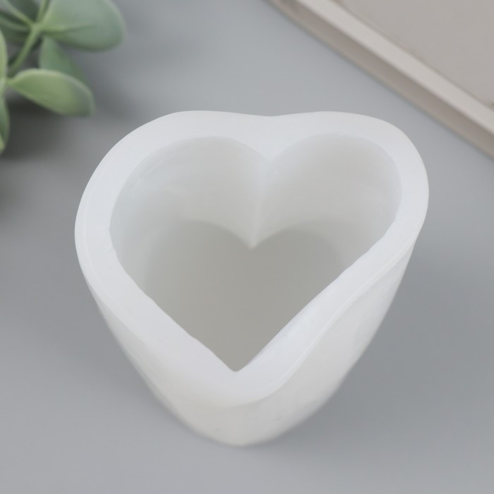 Молд силикон для свечи "Сердечко. Столбик" 6х5,7х10 см