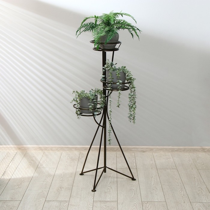 Подставка для цветов, напольная, на 3 горшка, d = 17 см, бронзовая, &laquo;Консул&raquo;