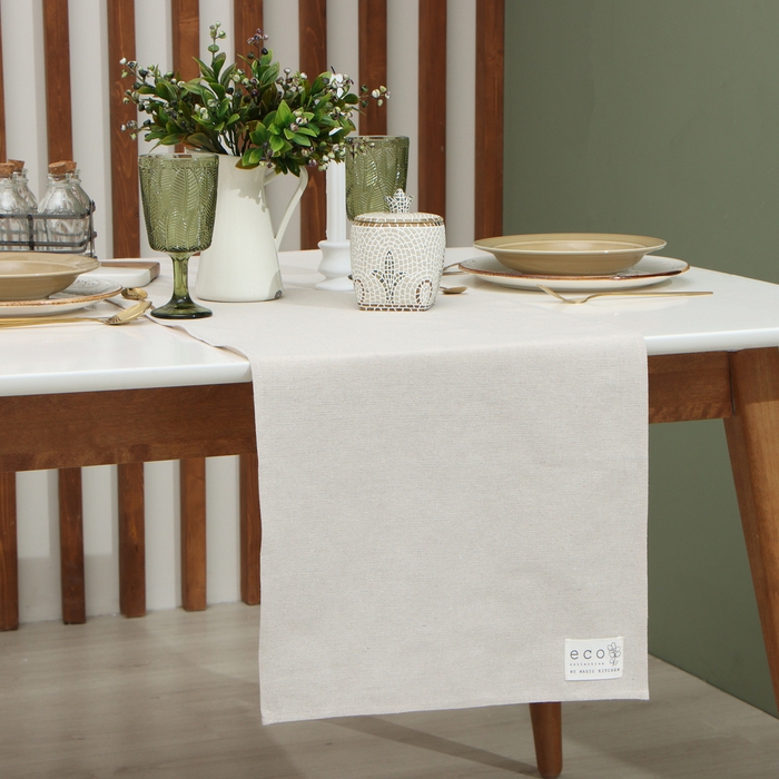 Дорожка на стол Доляна My magic kitchen, 40х149&plusmn;2 см, рогожка, хлопок 160 г/м2