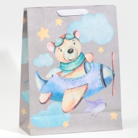 Пакет подарочный крафтовый вертикальный, упаковка, «Малышам», L 31 х 40 х 11,5 см Пакет подарочный крафтовый вертикальный, упаковка, «Малышам», L 31 х 40 х 11,5 см