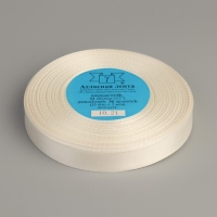 Лента атласная, 12 мм &times; 33 &plusmn; 2 м, цвет молочный №042