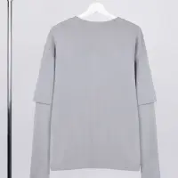 Футболка оверсайз с двойным рукавом Kosmos, светло-серая, размер XS/S