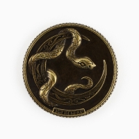 Монета гороскоп 2025 новогодняя &laquo;Лев&raquo; на Новый год, латунь, диам. 2, 5 см