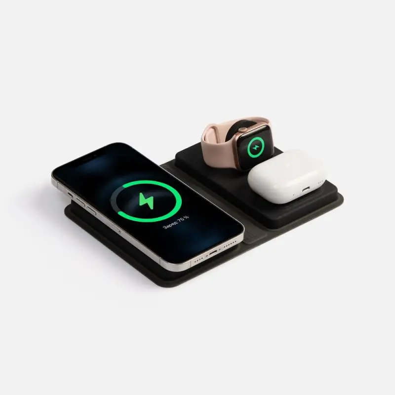 Внешний аккумулятор с беспроводной зарядкой reCover, черный Внешний аккумулятор с беспроводной зарядкой reCover, черный