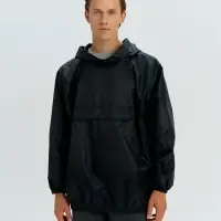 Дождевик-анорак Alatau, укороченный, черный, единый размер