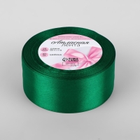Лента атласная, 40 мм × 23 ± 1 м, цвет насыщенный зелёный №С1123 Лента атласная, 40 мм × 23 ± 1 м, цвет насыщенный зелёный №С1123