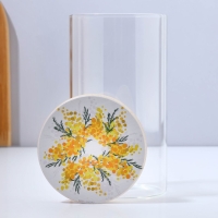 Банка для хранения сыпучих продуктов и круп &laquo;Нежная мимоза&raquo;, 700 мл