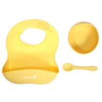 Набор для кормления, пищевой силикон, цвет жёлтый Набор для кормления, пищевой силикон, цвет жёлтый