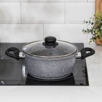 Кастрюля Доляна &laquo;Марбл&raquo;, 2 л, d=20 см, h=9 см, антипригарное покрытие