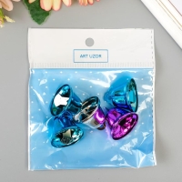 Набор декора для творчества "Колокольчики цветные" d=2,6 см набор 5 шт Набор декора для творчества "Колокольчики цветные" d=2,6 см набор 5 шт