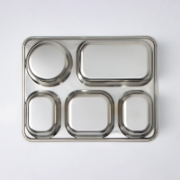 Поднос из нержавеющей стали, 5 секций, 28&times;22&times;4 см