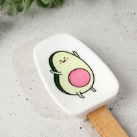 Лопатка силиконовая &laquo;Авокадо&raquo; на формовой подложке, 17.4 х 41 см